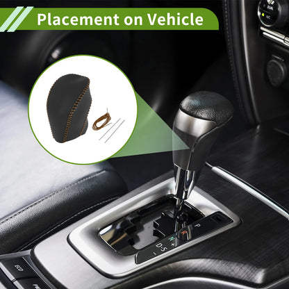 Gear Shift Knob Cover for Toyota Highlander 2008-2013 Black Brown