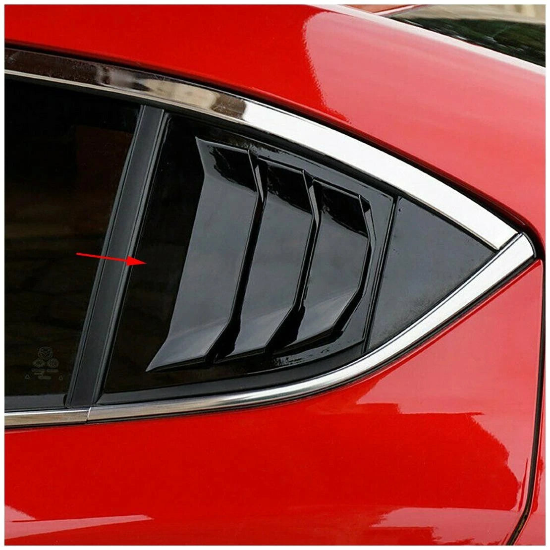 Rear Window Louvers Scoop Covers for Mazda 3 Axela (2014-2018)