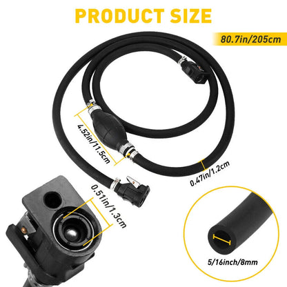 5/16" Marine Outboard Gas/Fuel Hose Line Assembly for OMC/Mercury/BRP