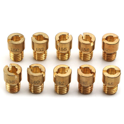10x Carburetor Main Jets for Keihin CVK 138-160 (Fits Multiple Models)