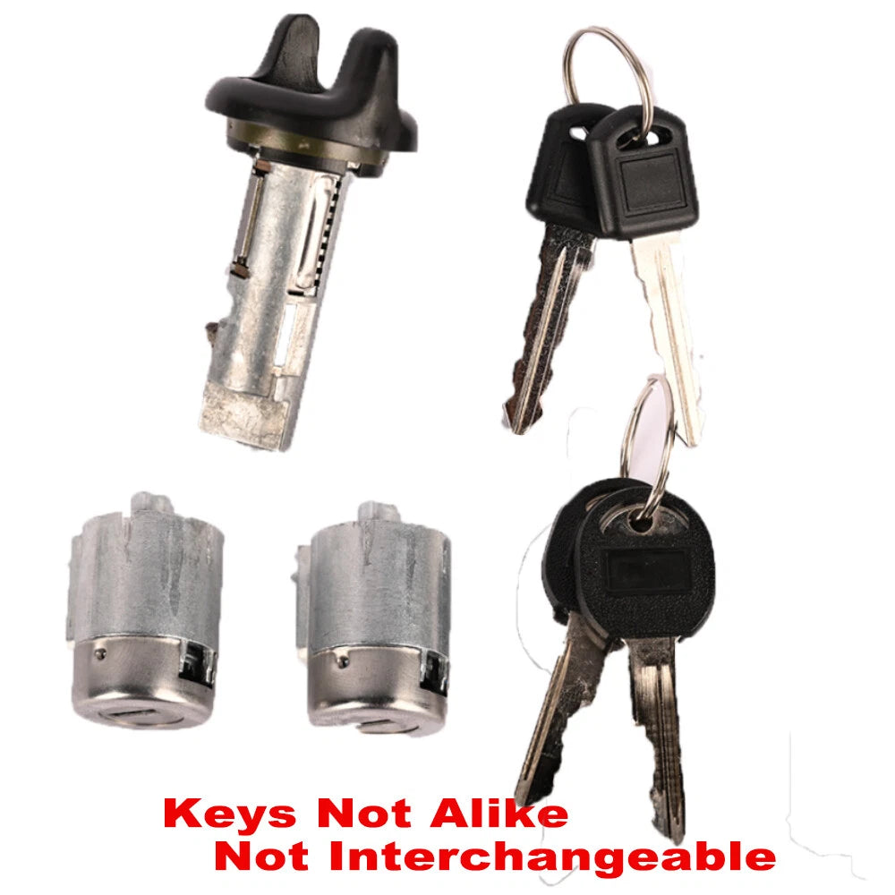 Ignition Key Switch Lock Cylinder & Door Lock Tumbler 2 x Keys for GM Chevy