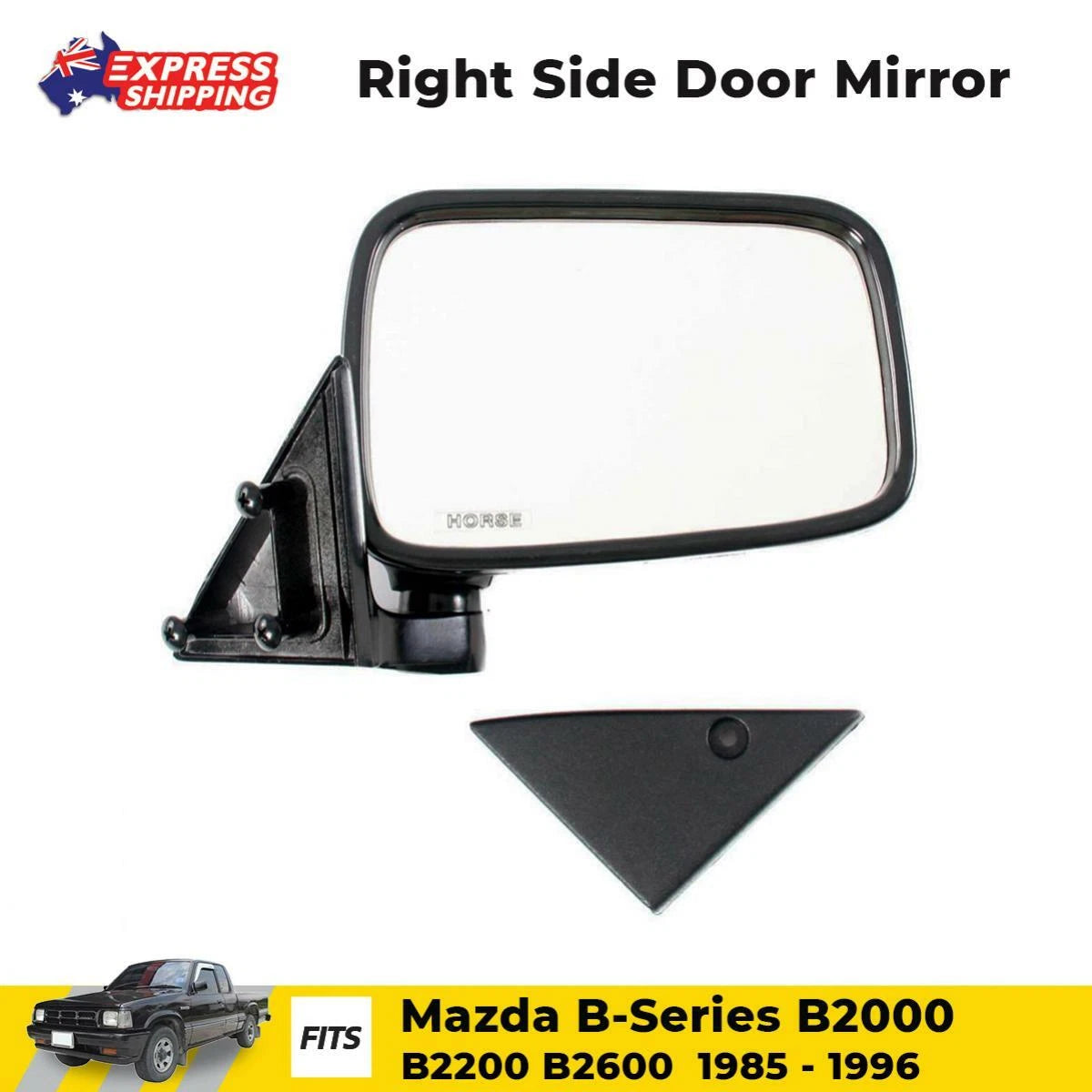 Side Mirror Rear View Right Fits Mazda B-Series B2000 B2200 B2600 1986-96 D06