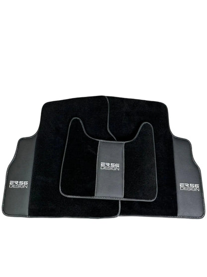 Black Floor Mats for Mercedes-Benz G Class W461 (1979-2008) with Leather