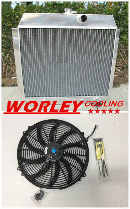 3ROW Radiator for CHEVROLET CORVETTE C1 235 IN3 L6 (1953-1955) + FAN