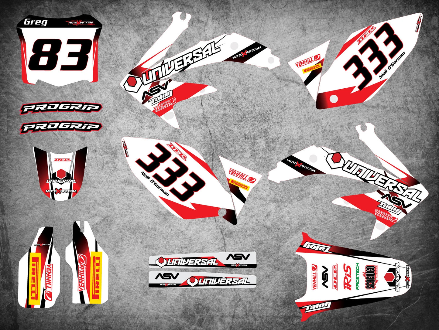 Custom Graphics Full Kit for Honda CRF 450 (2008)