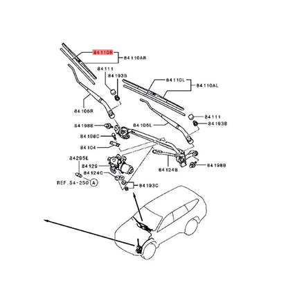 Right Wiper Blade for Mitsubishi L200 Triton (2015-2022)