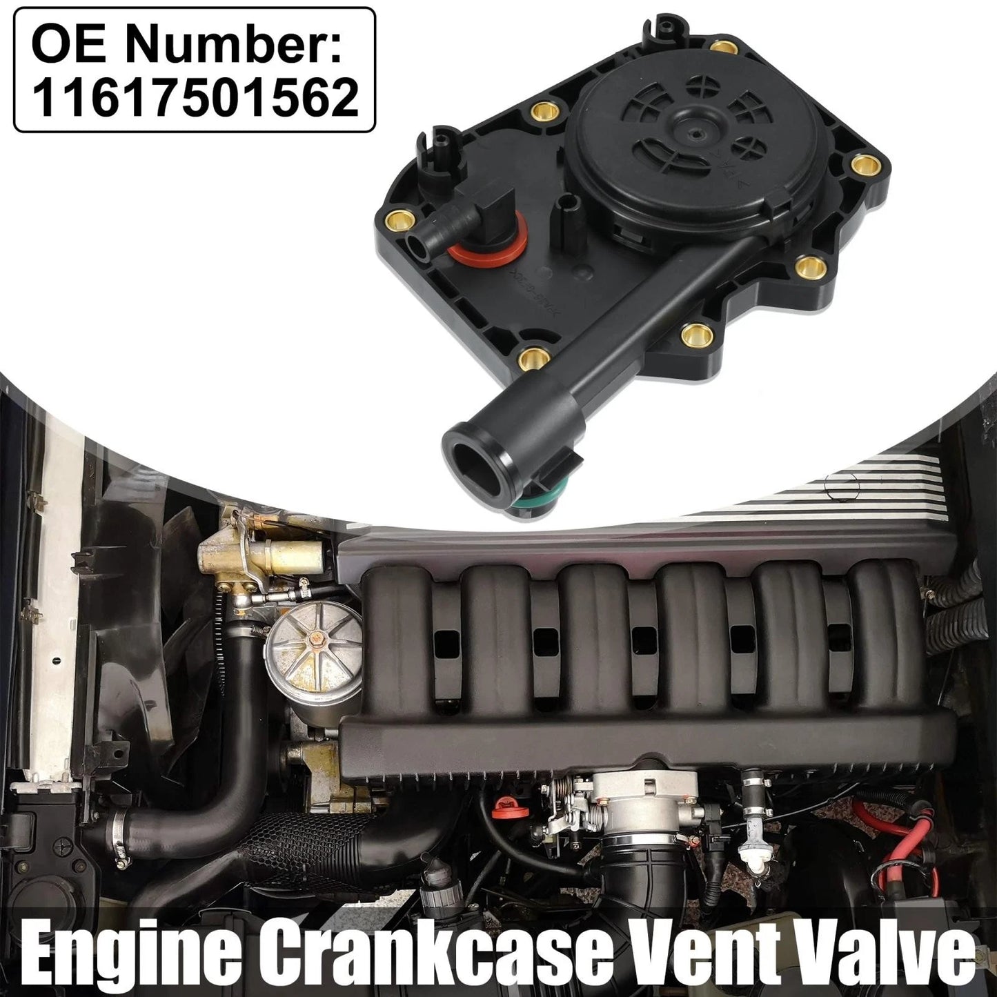 PVC Engine Crankcase Vent Valve for BMW 740i 530i 740iL (1993-1995)