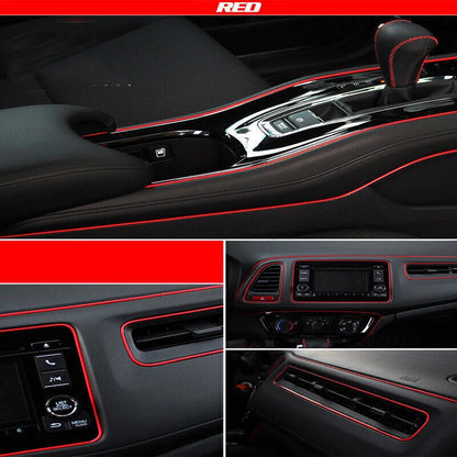 16ft Red Car Interior Door Gap Edge Line Molding Trim