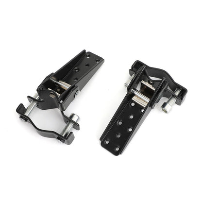 Black Motorcycle Passenger Rear Footrest Pegs for Universal (2015-2023)