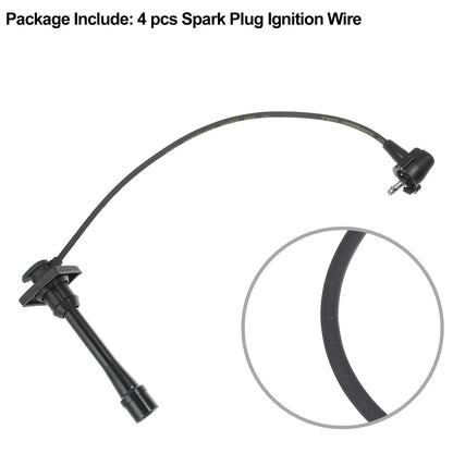 4pcs Spark Plug Ignition Wires for Toyota Celica (1994-1997) Black