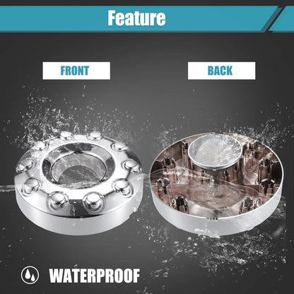 2 x Front Wheel Center Hub Caps Covers for Ford F450 F550 (2000-2023)