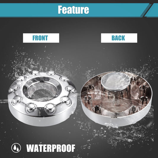 2 x Front Wheel Center Hub Caps Covers for Ford F450 F550 (2000-2023)