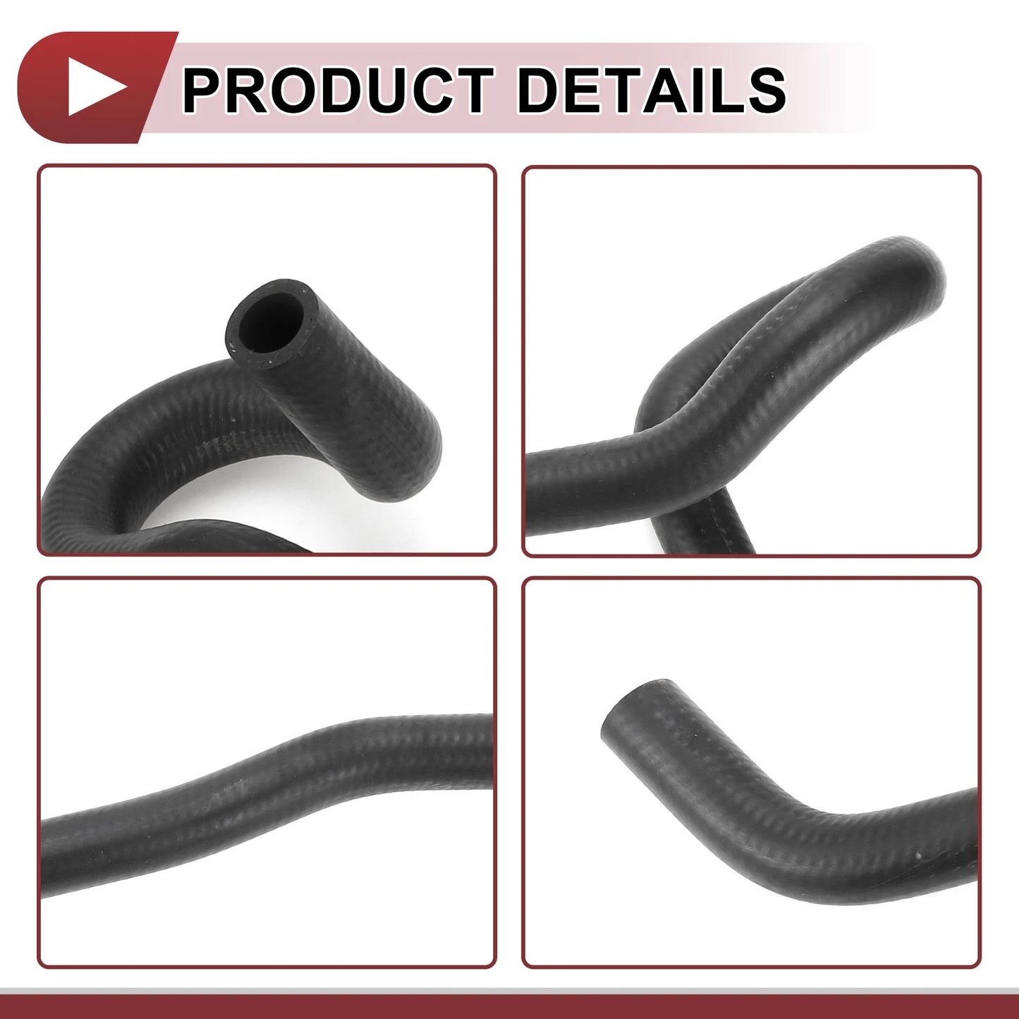 Heater Hose for Honda Accord 2.3L (1998-2002) Rubber Black 1 x