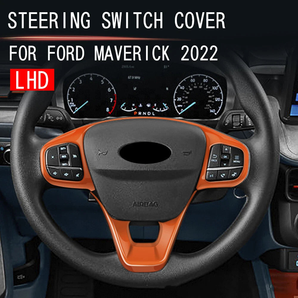 2 x Orange Inner Steering Wheel Frame Cover Trim for Ford Maverick (2022–2023)
