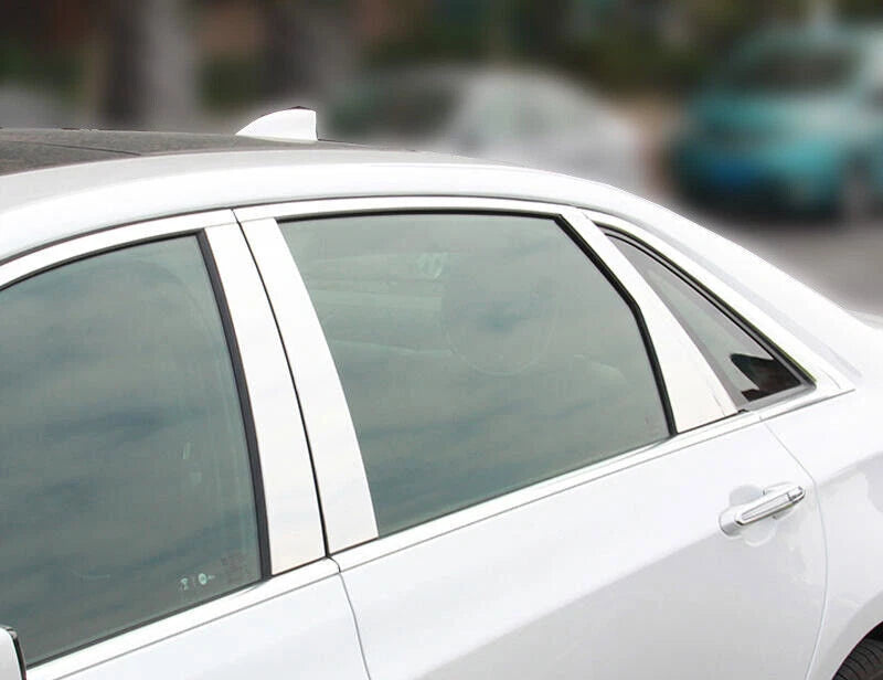 Chrome Steel Door Window BC Pillar Posts Cover for Cadillac CT6 (2016–2020)