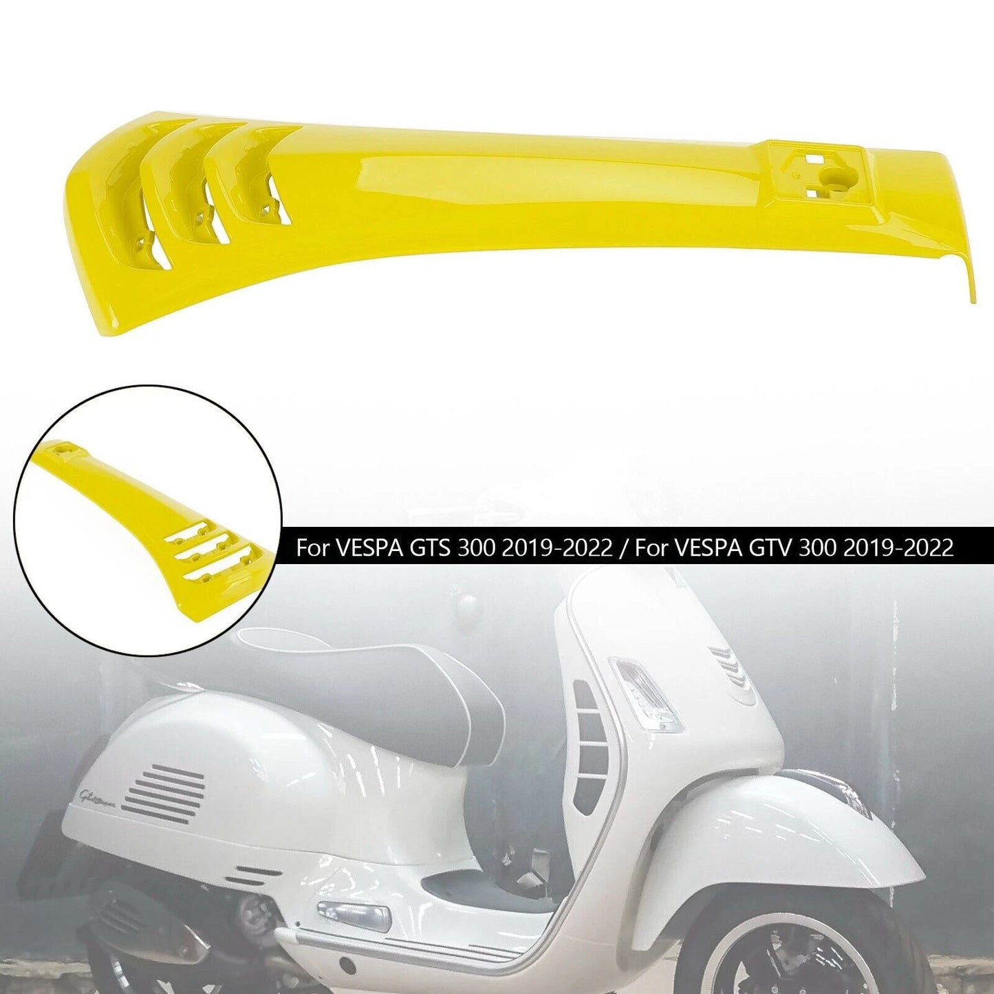 Steering Horn Head Cover for Vespa GTS300 GTV300 (2019-2022) Yellow