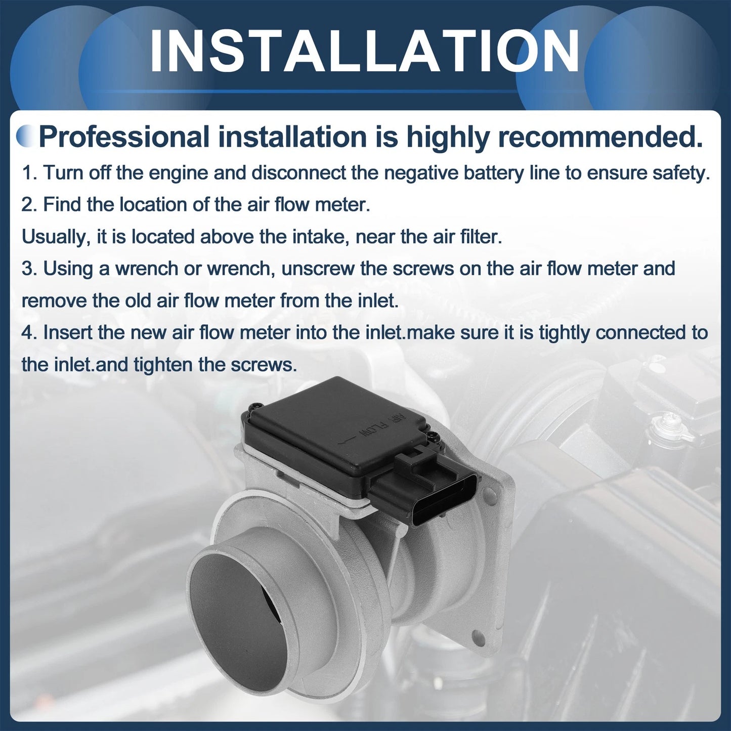 Mass Air Flow Sensor for Ford Edge (2019-2023) 1 Pc
