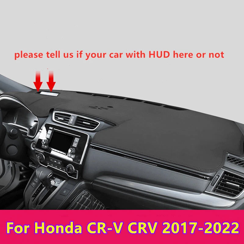 Leather Car Dashboard Cover Dash Protector Mat for Honda CR-V (2017–2022)