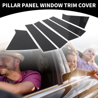 Pillar Window Trim Cover 6x for Chevrolet Malibu (2016-2021) Carbon Fiber