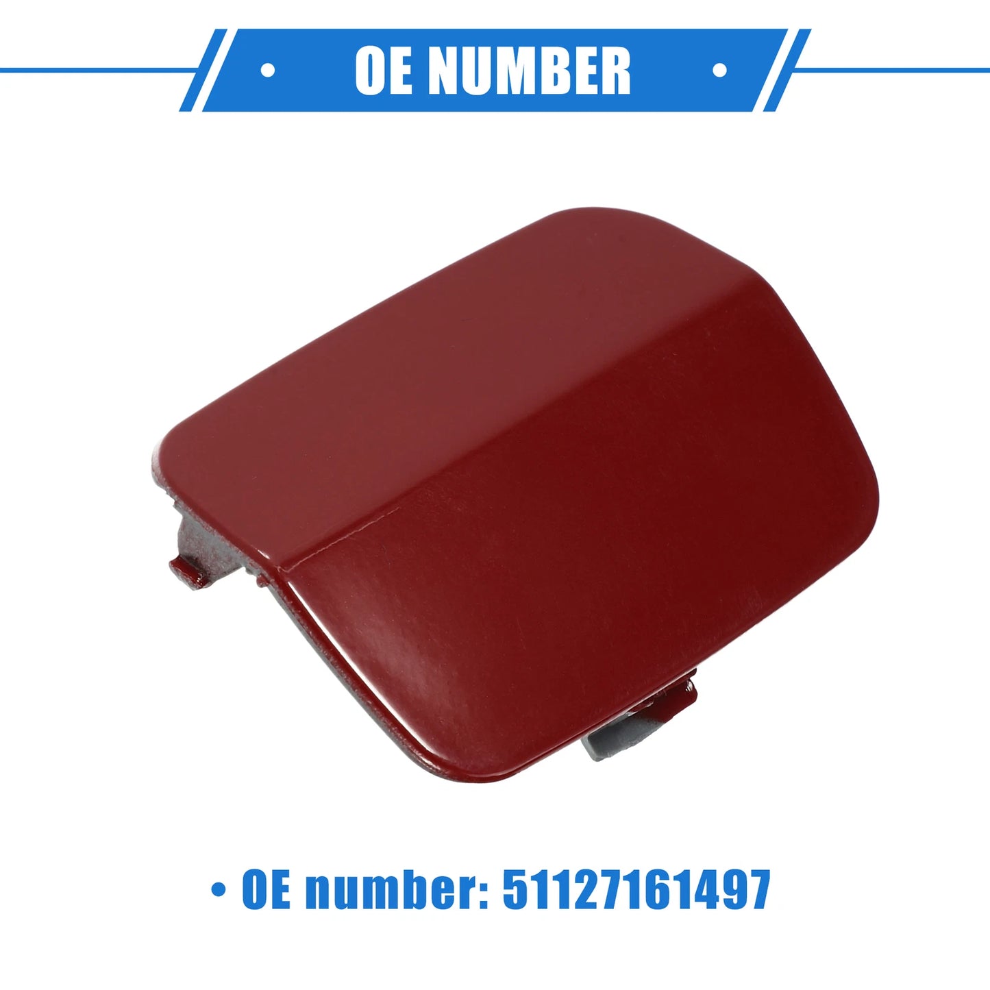 Car Tow Hook Eye Cover Cap for BMW 3-Series 328i 335i (2007-2010) Red Right