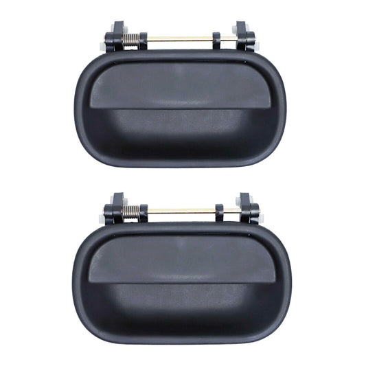 2 x Front Outer Door Handles Black for Isuzu N Series (1994-2008)