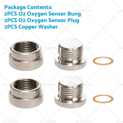 O2 Oxygen Sensor Bungs w/Plug & Washer M18x1.5mm for Car Model