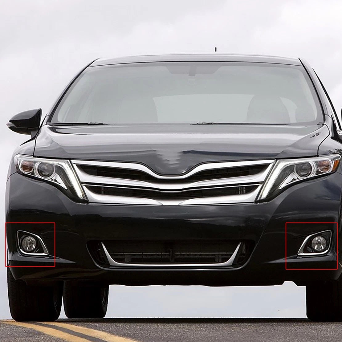 Front Bumper Fog Light Lamp Covers for Toyota Venza (2013-2015)