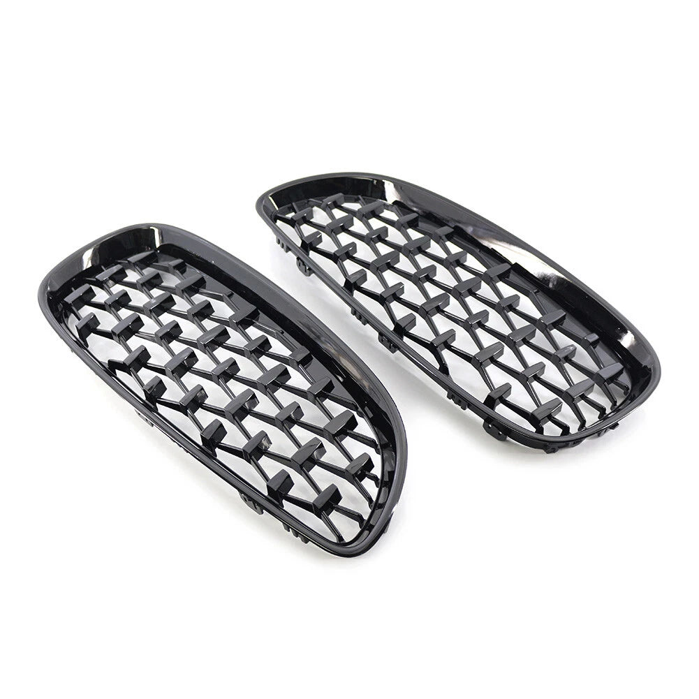 2 x Front Upper Bumper Mesh Grille for BMW E89 Z4 (2009-2016) Gloss Black