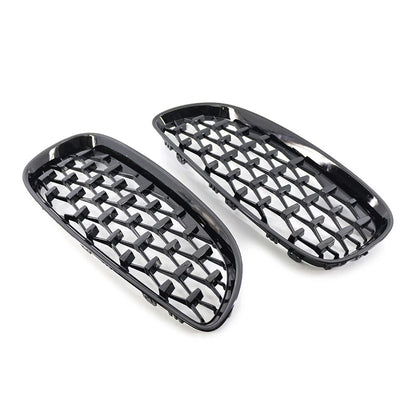 2 x Front Upper Bumper Mesh Grille for BMW E89 Z4 (2009-2016) Gloss Black