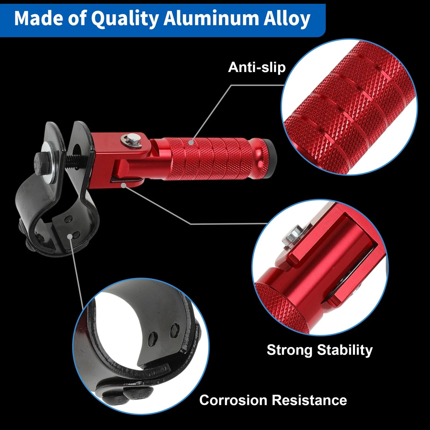 Universal Rear Foot Pegs for Honda, Suzuki, Kawasaki ()