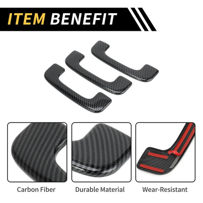 Carbon Fiber Roof Handle Cover Trim for Ford Maverick (2022-2024)