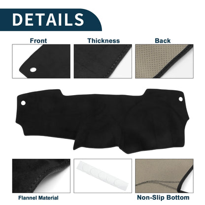 Dashboard Cover Mat for Nissan Micra March K13 Sun Protector Black (2010-2017)