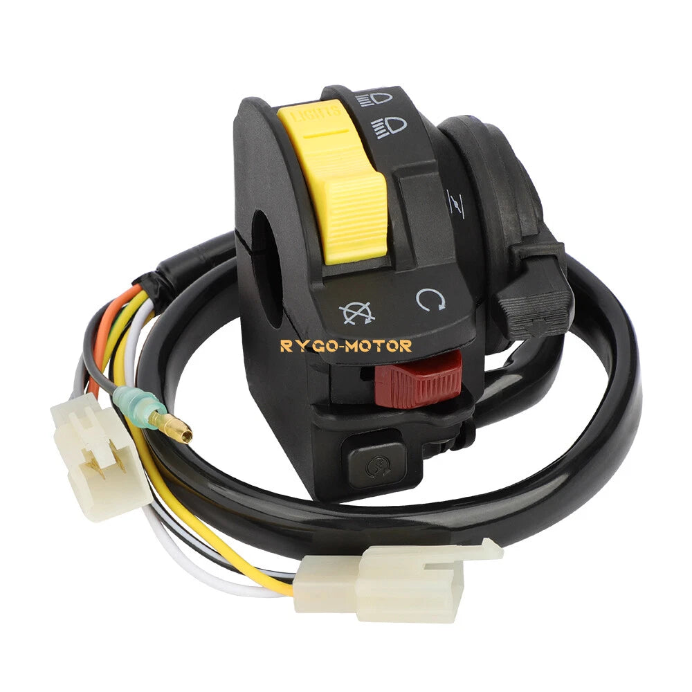 Left Handlebar Switch & Headlight for Suzuki LT160E QuadRunner (1989-1992)