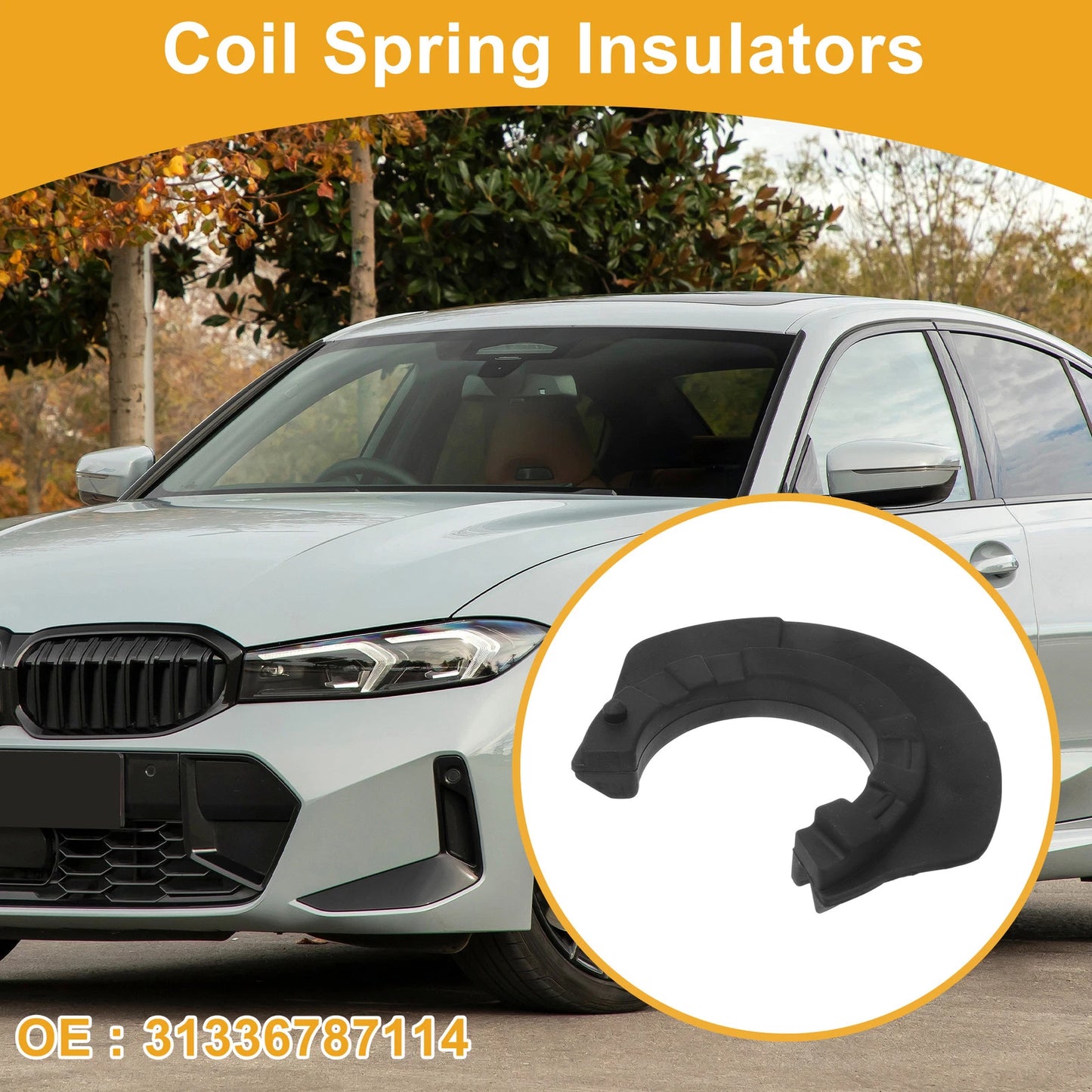 Coil Spring Insulator for BMW 328i (2012-2016) Rubber 1 Pc