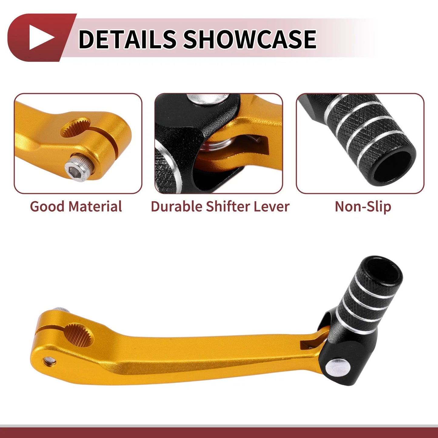 Gear Shifter Lever for Honda CRF150F Gold Tone Black Silver Tone