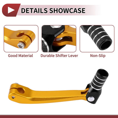 Gear Shifter Lever for Honda CRF150F Gold Tone Black Silver Tone