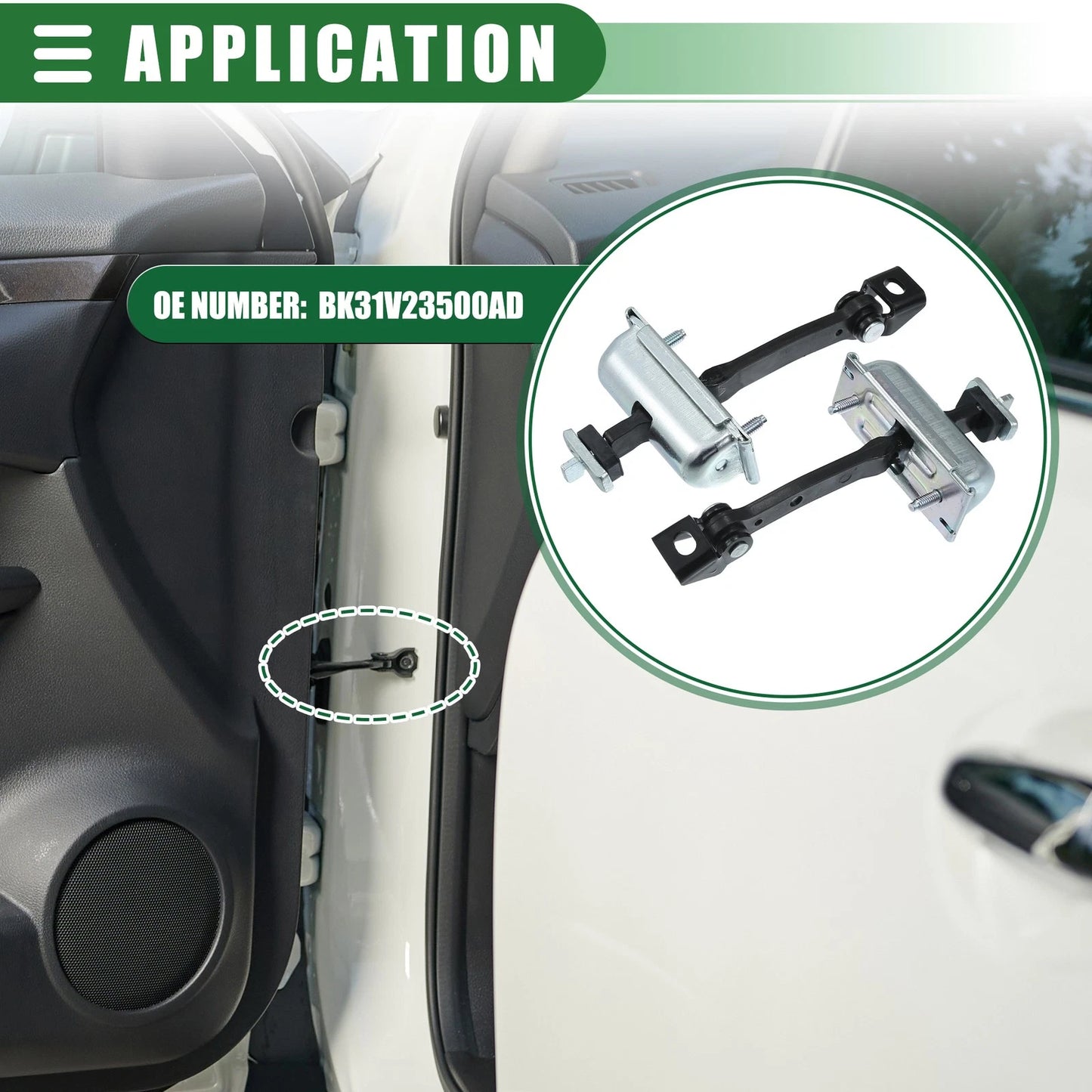 2 x Door Check Strap Assembly for Ford Transit MK8 (2014-2021)