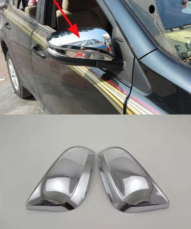 Chrome Side Mirror Cover Trim for Toyota RAV4 (2013-2018)