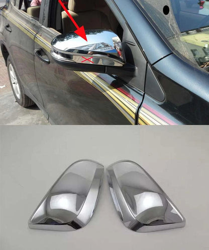 Chrome Side Mirror Cover Trim for Toyota RAV4 (2013-2018)