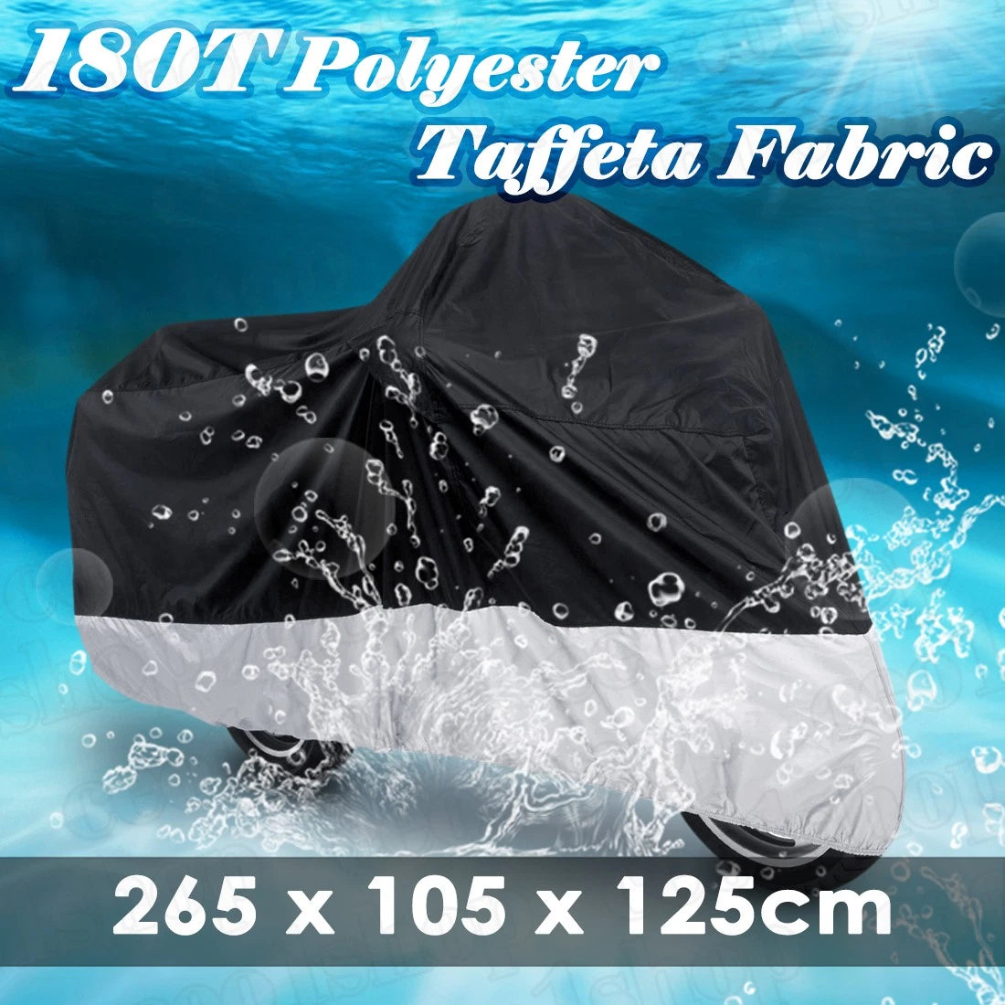 Black+Silver Cover for Kawasaki VULCAN VN800 VN900 VN1500 VN1600 VN1700 VN2000