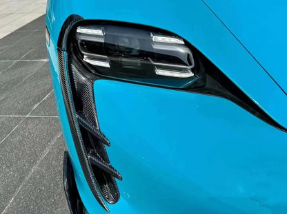 Front Bumper Side Air Vent Trim for Porsche Taycan (2020-2022) Carbon Fiber