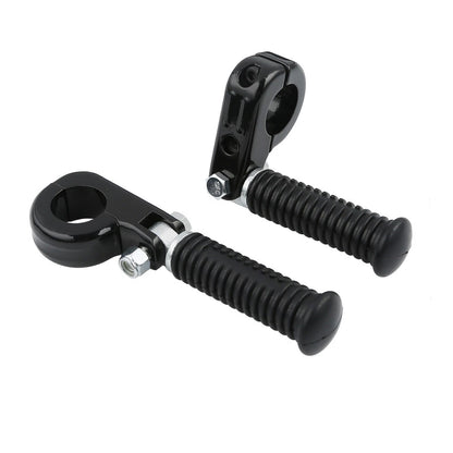 1 1/4" Black Highway Engine Guards Crash Bar Foot Pegs