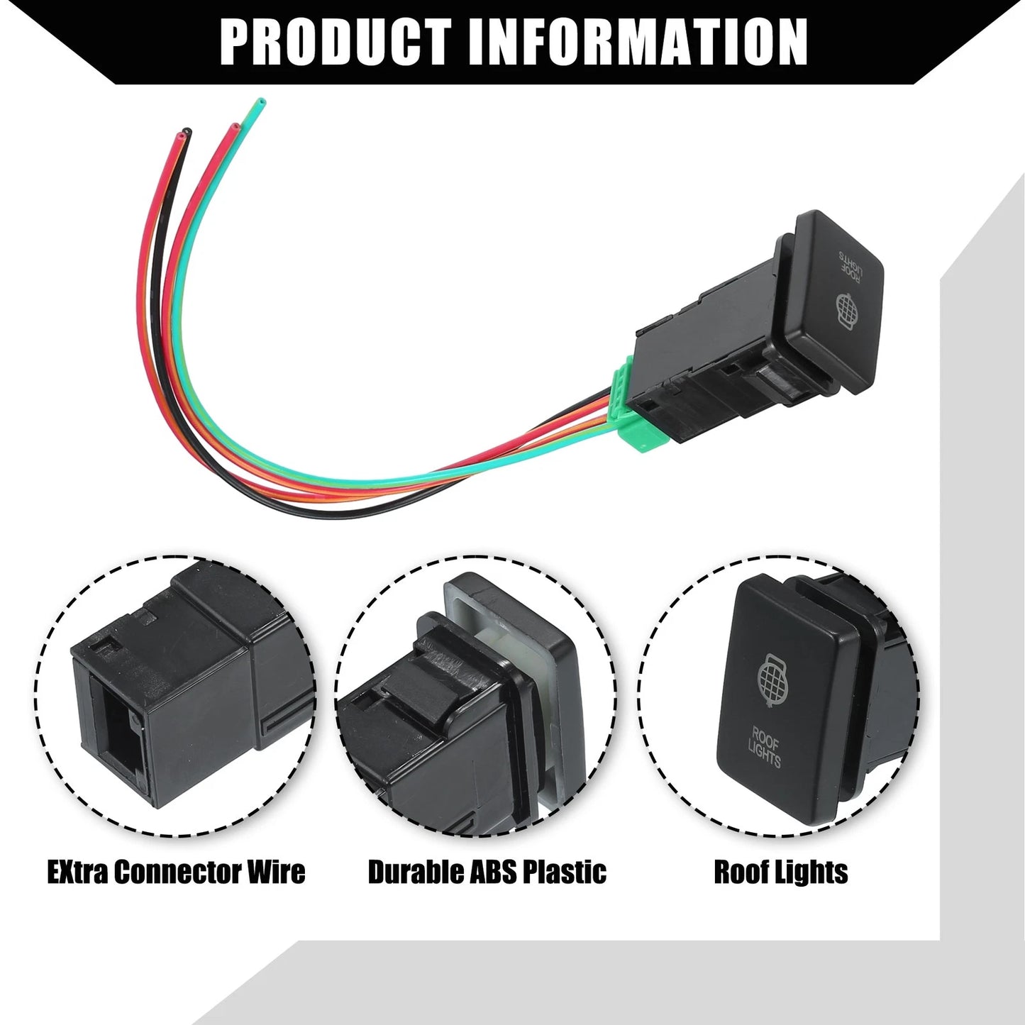 Roof Lights Push Button Switch Set for Toyota Land Cruiser 4Runner (2003-2023)