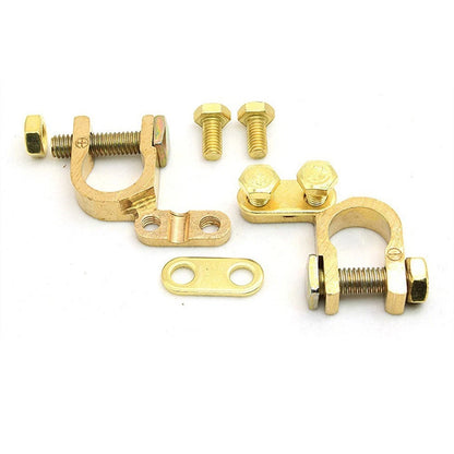 2 x Heavy Duty Brass Battery Terminals for Secure Connections and Extended Use