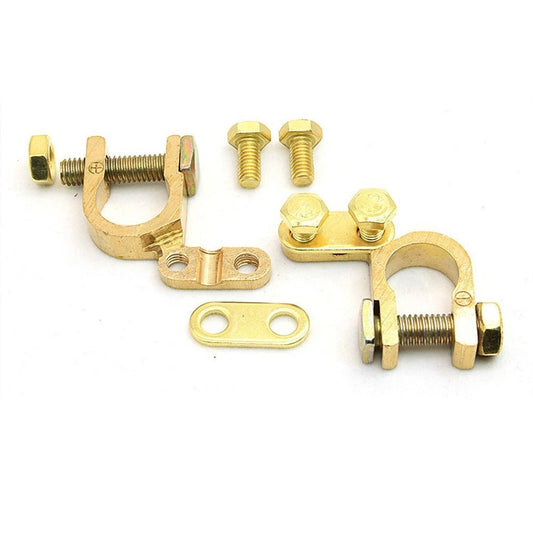 2 x Heavy Duty Brass Battery Terminals for Secure Connections and Extended Use
