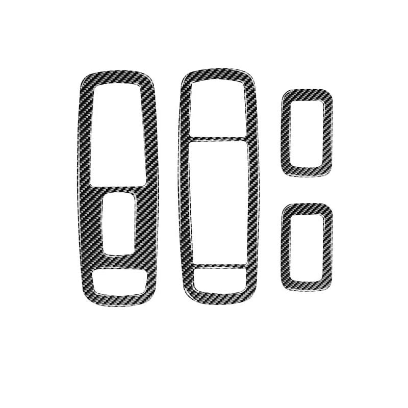Carbon Fiber Window Control Buttons Cover Trim Fit for Grand Cherokee 2011-2019
