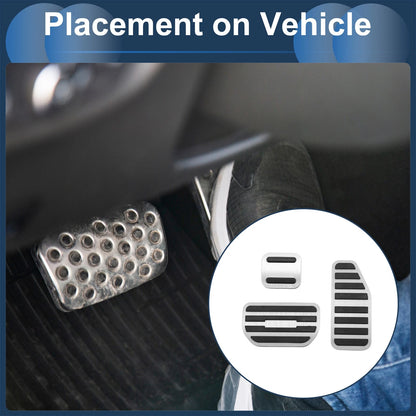 Foot Accelerator Pedal Covers  for Suzuki Swift (No Mark) Silver Tone