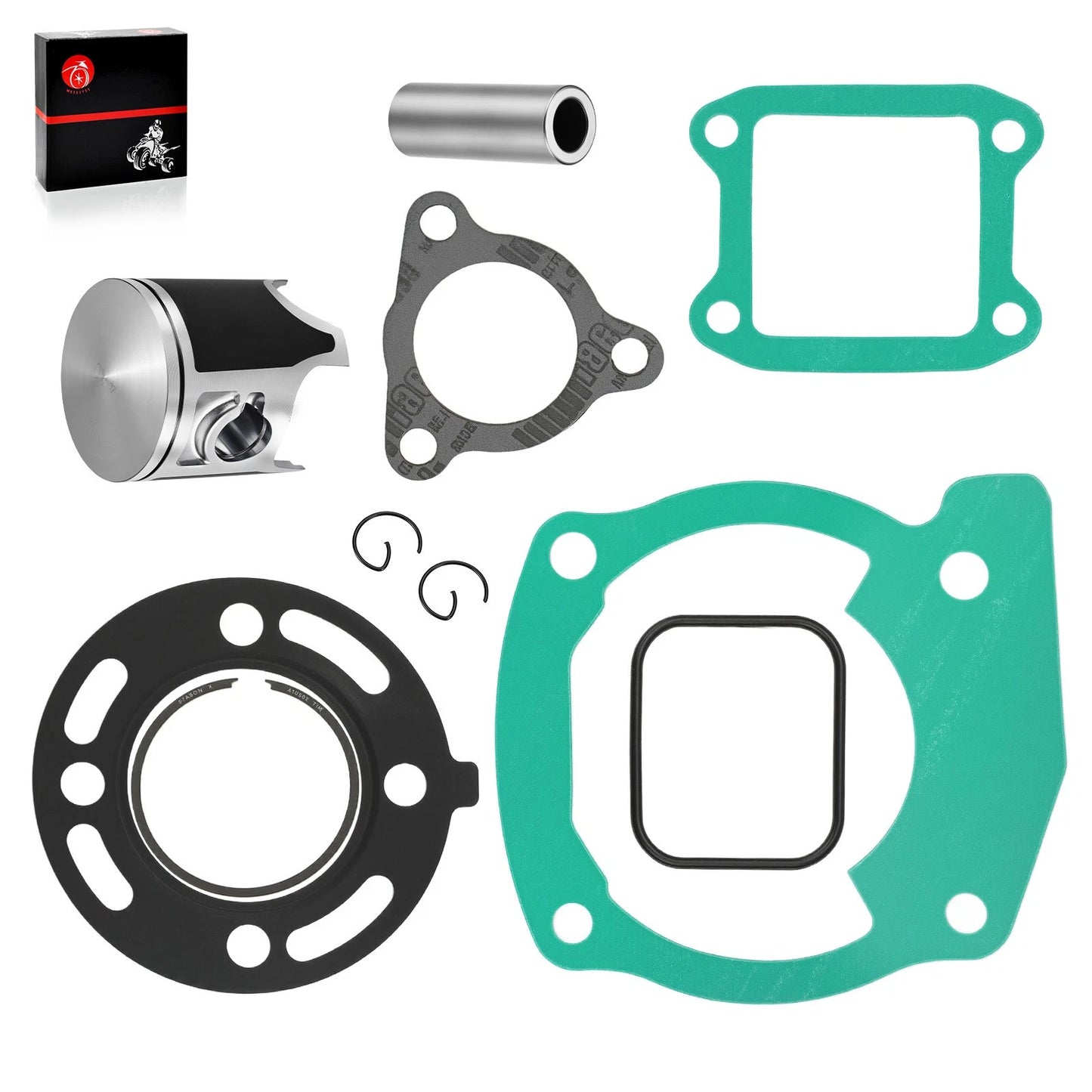 Piston w/ Ring Kit Gaskets Top End Rubuild Kit for Honda CR80R (1992–2002)