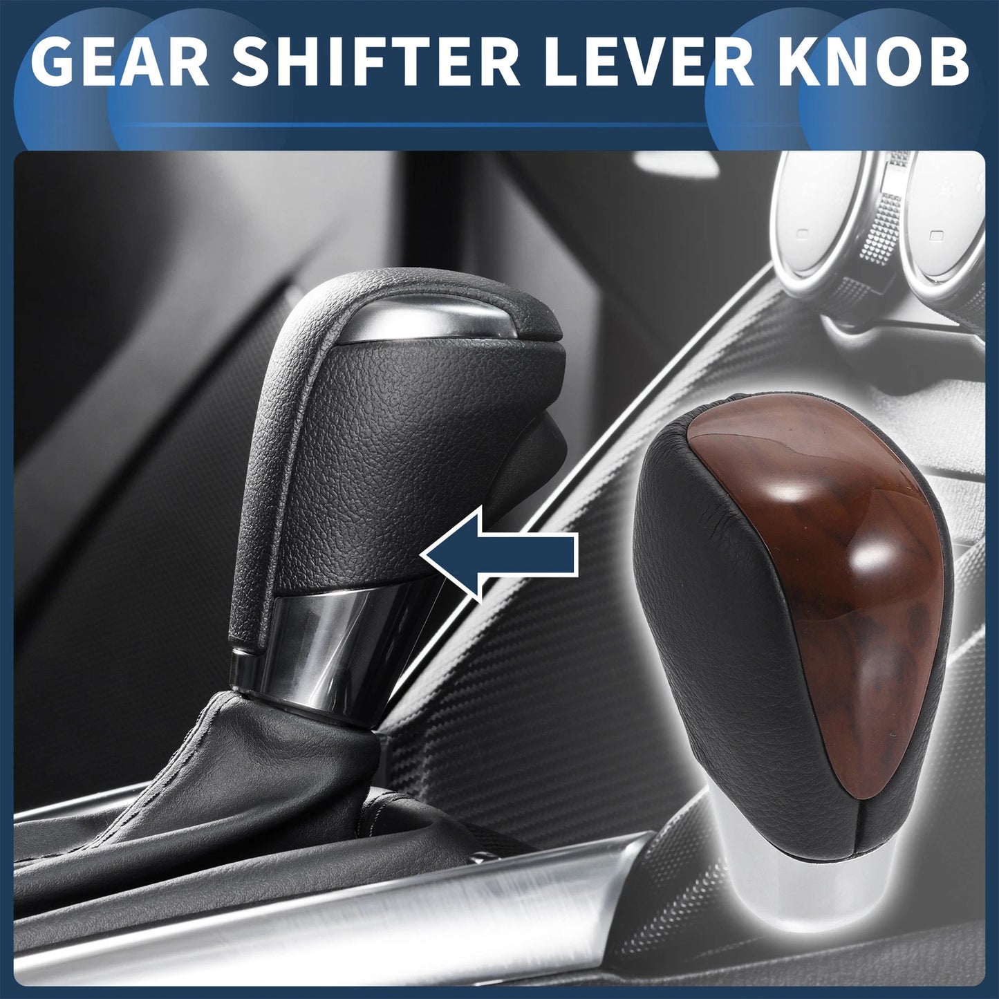 Faux Leather Gear Shifter Knob for Toyota Alphard 200 Series (2015-2023)