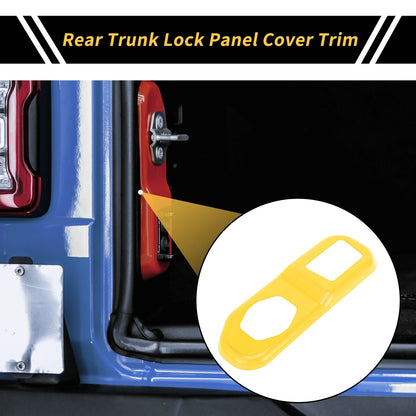 Rear Trunk Lock Panel Cover Trim for Jeep Wrangler JL JLU (2018-2024) - ABS Yellow